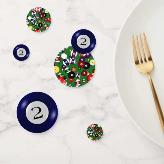 Tablefetti - Biljart en 2 bal Confetti (Groep)