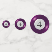 Tablefetti - Biljart en 4 Bal Confetti (Achterkanten)