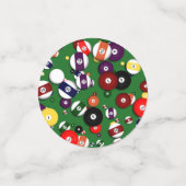 Tablefetti - Biljart en 8 bal Confetti (Kleine voorkant)