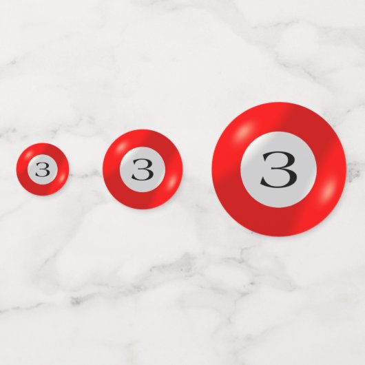 Tablefetti - Billiards en 3 Ball Confetti (Achterkanten)