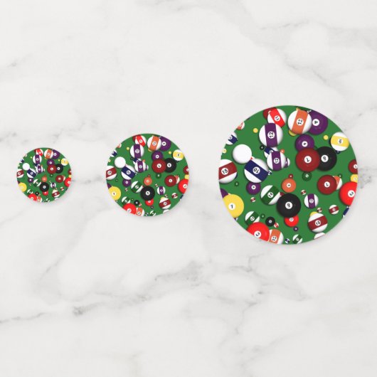 Tablefetti - Billiards en 6 Ball Confetti (Voorkanten)