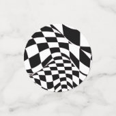 Tablefetti - Gewijzigde rode/zwarte vlag Confetti (Kleine voorkant)