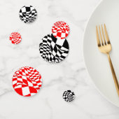 Tablefetti - Gewijzigde rode/zwarte vlag Confetti (Groep)