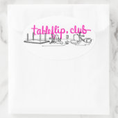 tableflip.club ovale Stickers (Tas)