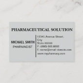 Tablet Box Medical Pharmaceuticals Professional Visitekaartje (Achterkant)