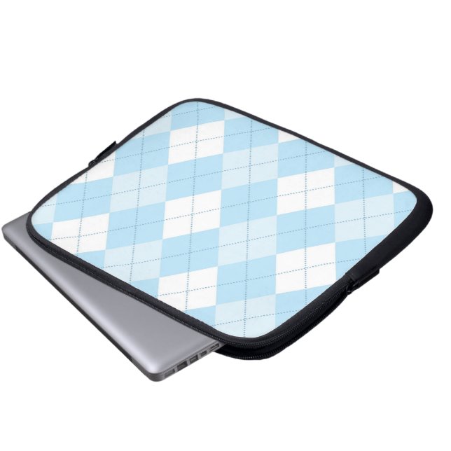 Tablet en laptophoes - Argyle SQ - Clouds Laptop Sleeve (Voorkant onderkant)