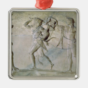 Tablet met afbeelding van Hercules Metalen Ornament