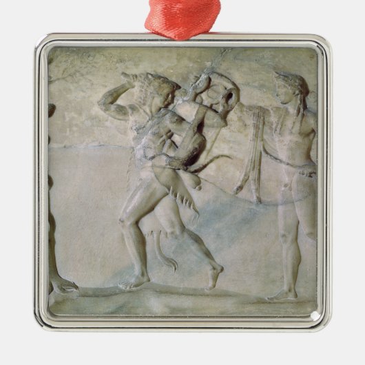 Tablet met afbeelding van Hercules Metalen Ornament (Voorkant)