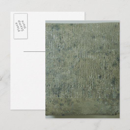 Tablet met cuneiform script briefkaart (Voorkant / Achterkant)