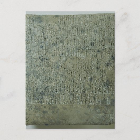 Tablet met cuneiform script briefkaart (Voorkant)