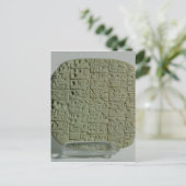 Tablet met cuneiform script briefkaart (Staand voorkant)