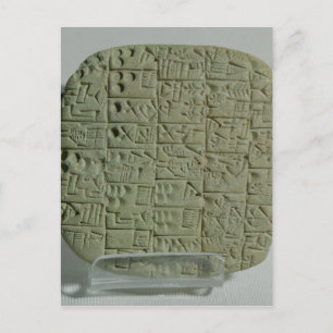Tablet met cuneiform script briefkaart