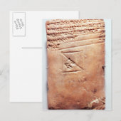 Tablet met cuneiform script, c.1830-1530 BC Briefkaart (Voorkant / Achterkant)
