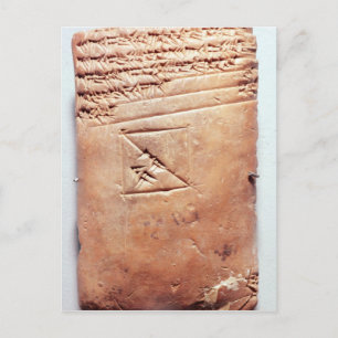 Tablet met cuneiform script, c.1830-1530 BC Briefkaart