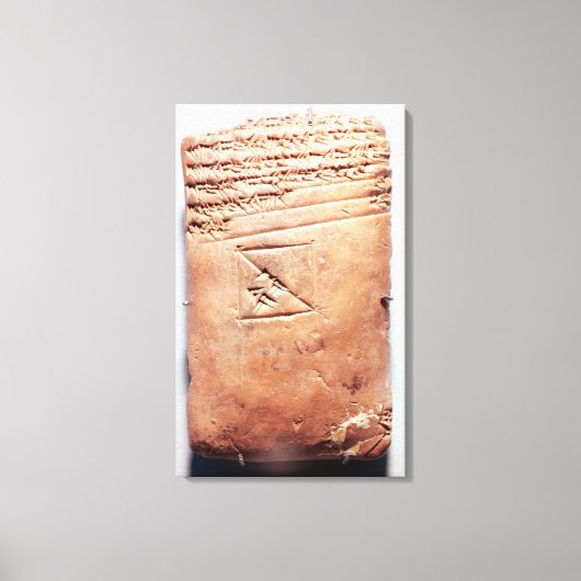 Tablet met cuneiform script, c.1830-1530 BC Canvas Afdruk (Voorkant)