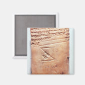 Tablet met cuneiform script, c.1830-1530 BC Magneet (Voorkant / Achterkant)