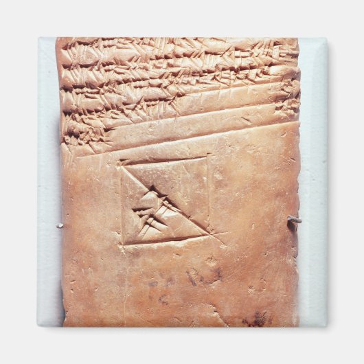 Tablet met cuneiform script, c.1830-1530 BC Magneet (Voorkant)