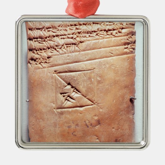 Tablet met cuneiform script, c.1830-1530 BC Metalen Ornament (Voorkant)