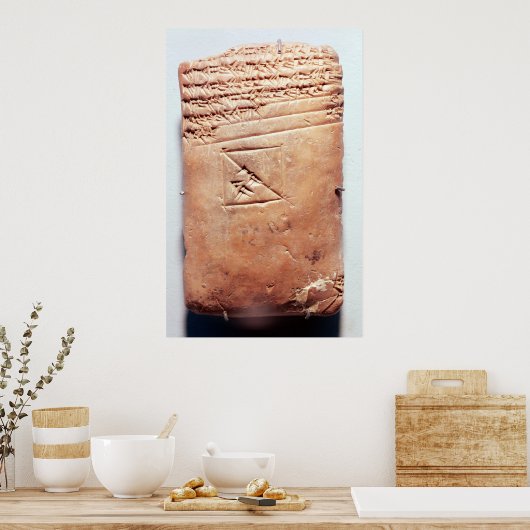 Tablet met cuneiform script, c.1830-1530 BC Poster (Keuken)
