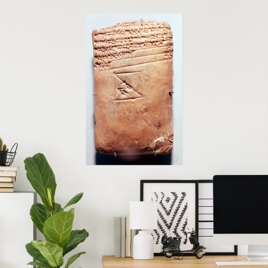 Tablet met cuneiform script, c.1830-1530 BC Poster (Thuiskantoor)