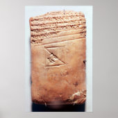 Tablet met cuneiform script, c.1830-1530 BC Poster (Voorkant)