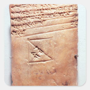 Tablet met cuneiform script, c.1830-1530 BC Vierkante Sticker