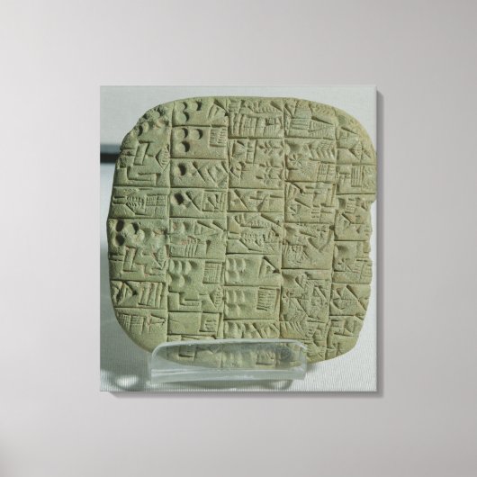 Tablet met cuneiform script canvas afdruk (Voorkant)