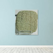 Tablet met cuneiform script canvas afdruk (Insitu (Houten vloer))