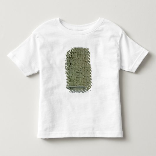 Tablet met cuneiform script kinder shirts (Voorkant)