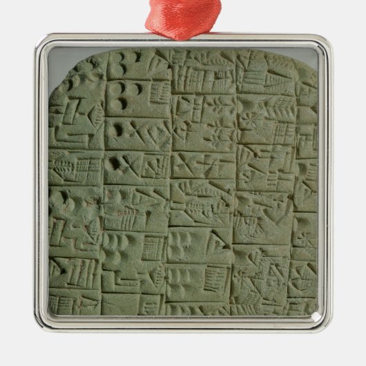 Tablet met cuneiform script metalen ornament (Voorkant)