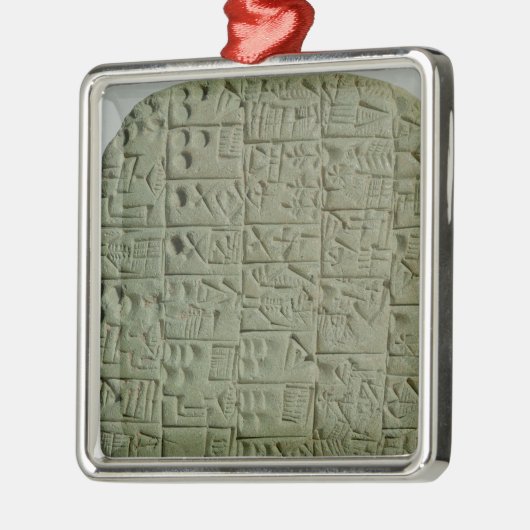 Tablet met cuneiform script metalen ornament (Links)