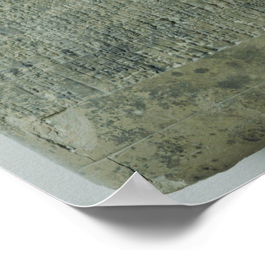 Tablet met cuneiform script poster (Hoek)