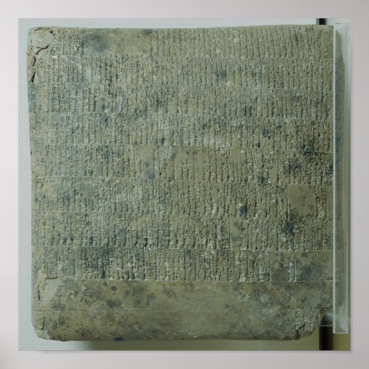 Tablet met cuneiform script poster (Voorkant)