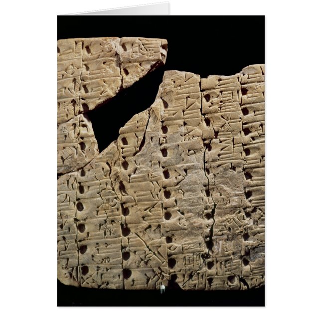 Tablet met cuneiform script, uit Uruk (Voorkant)