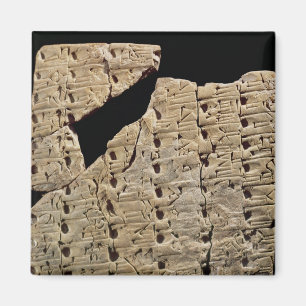 Tablet met cuneiform script, uit Uruk Magneet