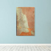 Tablet met de geschiedenis van King Sargon II Canvas Afdruk (Insitu (Houten vloer))