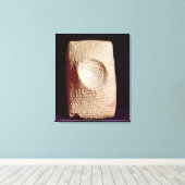 Tablet met inscriptie cuneiform canvas afdruk (Insitu (Houten vloer))