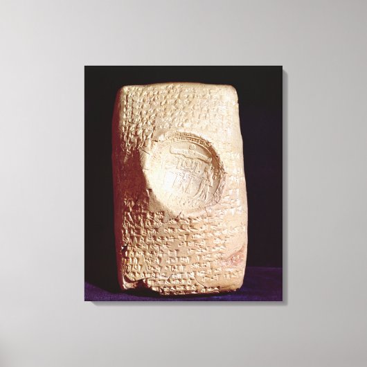 Tablet met inscriptie cuneiform canvas afdruk (Voorkant)