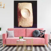 Tablet met inscriptie cuneiform canvas afdruk (Insitu (Woonkamer))