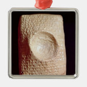 Tablet met inscriptie "cuneiform" metalen ornament (Voorkant)