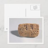 Tablet met pictogrammen, Protoliterat Briefkaart (Voorkant / Achterkant)