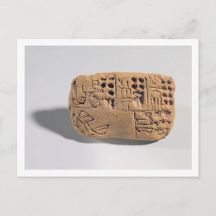 Tablet met pictogrammen, Protoliterat Briefkaart