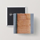 Tablet met rituele offers vierkante button 5,1 cm (Voorkant /achterkant)