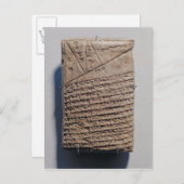 Tablet met veertien regels wiskundige tekst briefkaart (Voorkant / Achterkant)