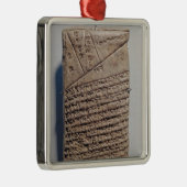 Tablet met veertien regels wiskundige tekst metalen ornament (Rechts)