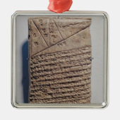 Tablet met veertien regels wiskundige tekst metalen ornament (Voorkant)