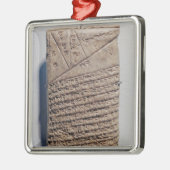 Tablet met veertien regels wiskundige tekst metalen ornament (Links)