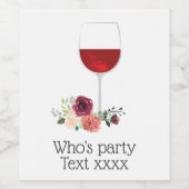 Tablet Rood Wijnlabel Wijn Etiket (Enkel label)