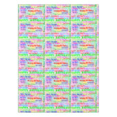 Tablet textiel verjaardagsfeest tafelkleed (Voorkant)