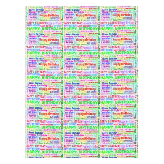 Tablet textiel verjaardagsfeest tafelkleed (Voorkant)